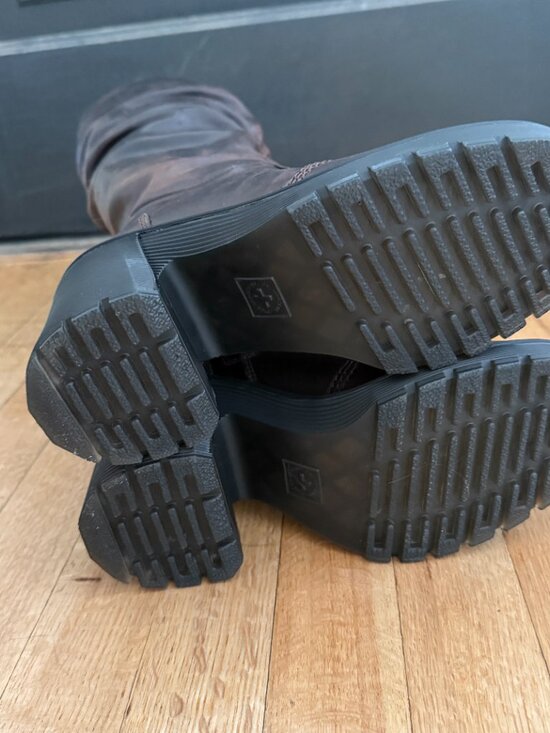 Dr. Martens Kasey Kinsley Leather Knee High Heeled Boots Size 7 - Picture 7 of 10